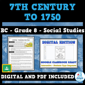 Preview of BC Grade 8 Social Studies - 7th Century to 1750 Full Unit