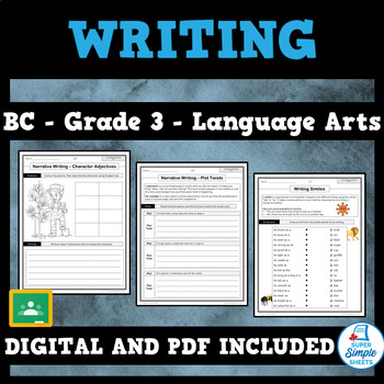 Preview of BC Language Arts ELA - Grade 3 - Writing