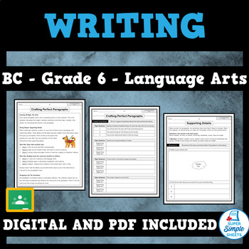 Preview of BC Language Arts ELA - Grade 6 - Writing