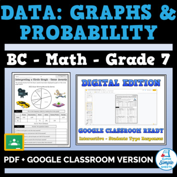 Preview of BC - Math - Grade 7 - Graphing and Probability Strand - GOOGLE AND PDF
