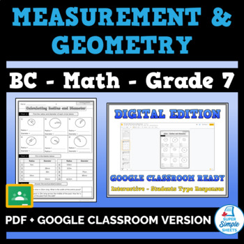 Preview of BC - Math - Grade 7 - Measurement and Geometry Strand - GOOGLE AND PDF