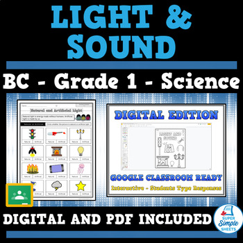 Preview of BC Science - Grade 1 - Light and Sound