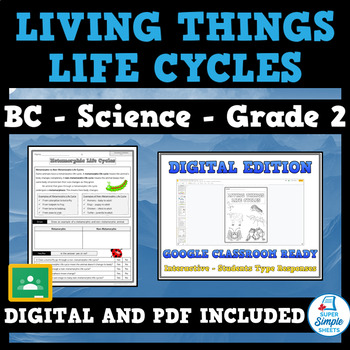 Preview of BC Science - Grade 2 - Living Things Life Cycles