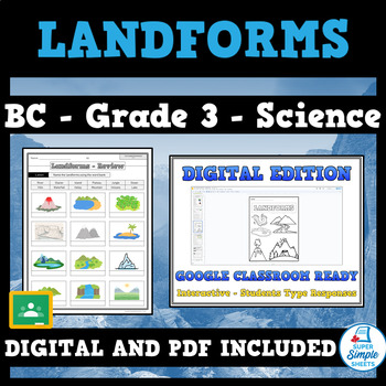 Preview of BC Science - Grade 3 - Landforms