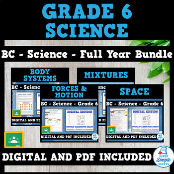 Preview of BC Science - Grade 6 - Full Year Bundle - NEWLY UPDATED