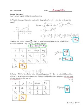 ap calculus AB multiple choice questions with riemann sums