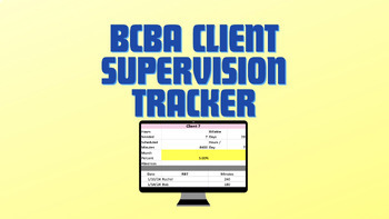 Preview of BCBA Client Supervison Tracker