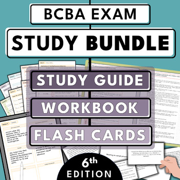 Preview of BCBA Exam Study Bundle | 6th Edition | Study Guide, Workbook + Flash Cards