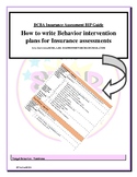 BCBA GUIDE to create Insurance behavior plans for assessments