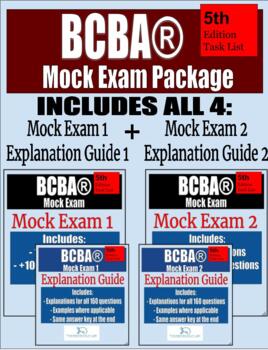 Preview of 5th Edition Task List | BCBA Mock Exam 1 & 2| Explanation Guides 1 & 2