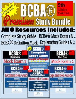 Preview of 5th Edition Task List | BCBA Exam Study Guide and Mock Exam Bundle |3 mock exams
