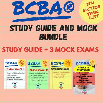 Preview of BCBA Exam Study Guide and Mock Exams | 5th Edition Task List | BCBA Exam
