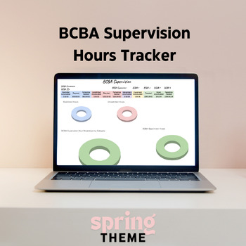 Preview of BCBA Supervision Hours Tracker - SPRING THEME