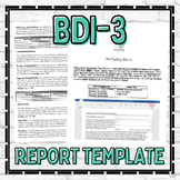 BDI 3 Report Template School Psychology Special Education 