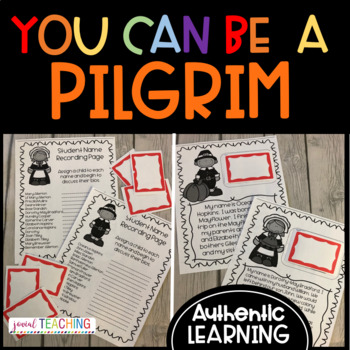Preview of BE A PILGRIM! Real-Life Bios from the Mayflower- Authentic Thanksgiving Activity