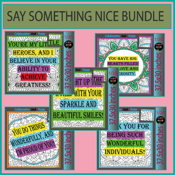Preview of BE KINDNESS DAY, Collaborative Poster June Coloring Pages, End of Year Bundle