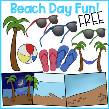 BEACH DAY FUN ~ CLIP ART by The Magical Gallery | TpT