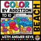 BEACH DAY MATH ACTIVITY COLOR BY NUMBER ADDITION TO 10 WORKSHEET ...