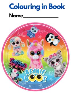 Preview of BEANIE BOOS, COLOURING in Book (20 pages), UK spelling