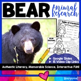 BEAR Animal Research  . 5 days of FUN w/ video links, lite