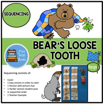 Preview of BEAR'S LOOSE TOOTH SEQUENCING BOOK CRAFT