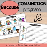 BECAUSE Conjunction Activities: Question Cards, Sentence C