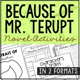 BECAUSE OF MR. TERUPT Novel Study Unit Activities | Book R