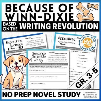 Preview of BECAUSE OF WINN-DIXIE Novel Study Based on The Writing Revolution