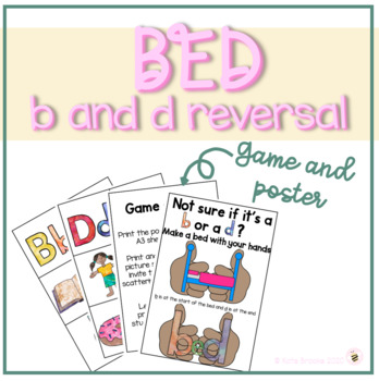 Preview of BED b and d reversal | GAME and POSTER | FREEBIE