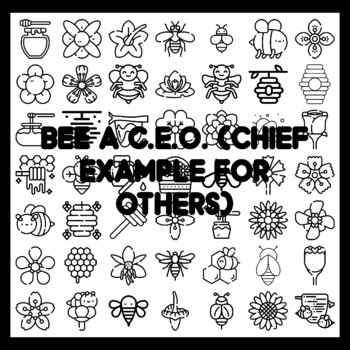 Preview of BEE A C.E.O. (CHIEF EXAMPLE FOR OTHERS) Bee Bulletin Board Activity 3x3 feet