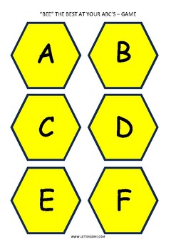 Preview of BEE ALPHABET STING GAME - HONEYCOMB