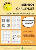 BEE-BOT CHALLENGES - Worksheet Printable Set