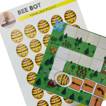 Preview of BEE BOT STORY STONE TEMPLATE