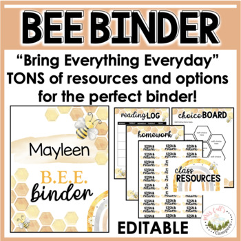 Preview of BEE Binder (Bring Everything Everyday) Communication / Take Home Binder / Folder