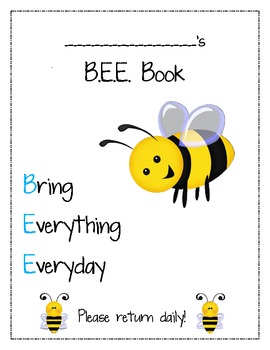 B.E.E. Book Cover Sheet by Fantastic 1st Grade | TpT