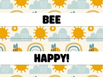BEE HAPPY! Bee Bulletin Board Decor Kit by Nitin Sharma | TPT