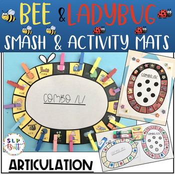 Preview of BEE & LADYBUG SMASH/ACTIVITY MATS, GAME COMPANION - ARTICULATION (SPEECH THERAPY