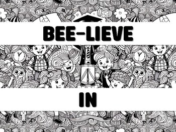 Preview of BEE-LIEVE IN A BUZZING START TO THIRD GRADE! Grade 3 Bulletin Board Decor Kit