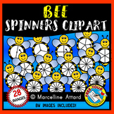 BEE SPINNERS CLIPART FOR SPRING