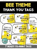 BEE THEME Thank you tags - Teacher Appreciation - Student 