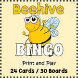 BEE THEMED BINGO & Memory Matching Vocabulary Card Game Activity