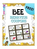 BEE Themed Behavior Reward Coupons FREEBIE
