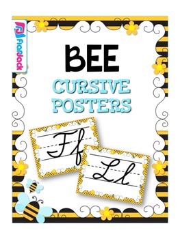 Preview of BEE Themed Cursive Alphabet Posters