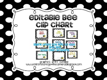 Preview of BEE clip chart