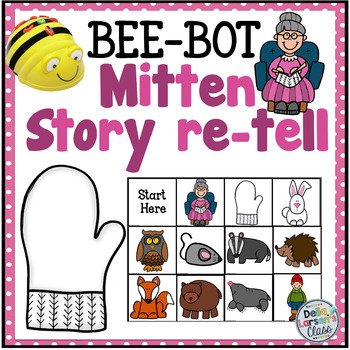 Preview of BEE BOT Mat  Mitten Re-Tell For Winter