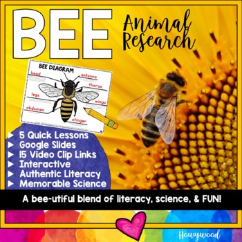 Preview of BEES Animal Research : literacy, science, writing : Spring / Summer Activities