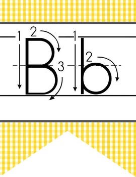 BEES - Alphabet  Banner, handwriting, A to Z, ABC print arrow font