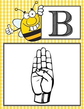 BEES - Alphabet Flag Banner, SIGN LANGUAGE