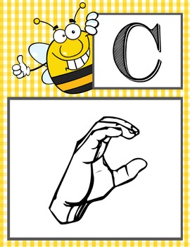 BEES - Alphabet Flag Banner, SIGN LANGUAGE