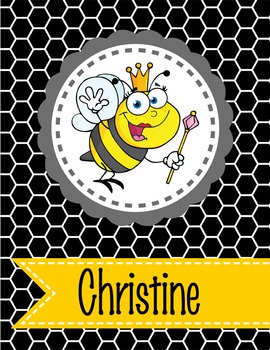 BEES - Binder Covers / MS Word, you personalize